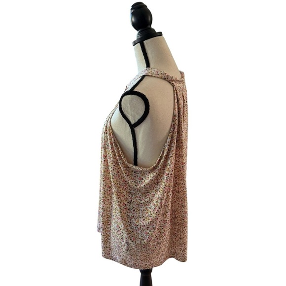 Lane Bryant Blouse Women 22/24 Floral Twisted Halter-Neck Vacation Wear - Picture 8 of 13